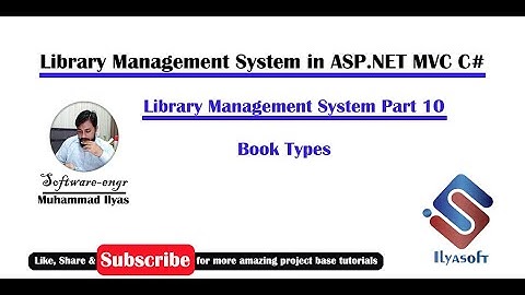 Library Management System Part 10 Book Types Form in  ASP.NET MVC C# C Sharp