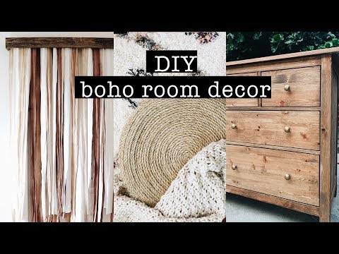 DIY BOHO ROOM DECOR on a budget // Bedroom Makeover (PART 1)