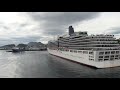 Pulling into the Port of Alesund , Norway