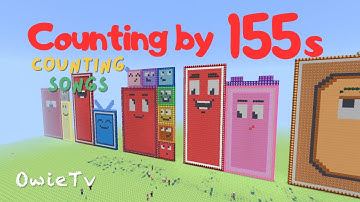 Counting by 155s Song | Minecraft Number Blocks Counting Songs | Math and Number Songs for Kids