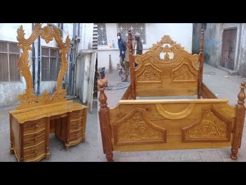 Kitanda Kipya Cha Kisasa Na Dressing Lake | Antique Furniture - Zanzibar Style Furniture