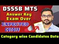 DSSSB MTS Exam Review 🔴 DSSSB MTS 812/24 Cut Off 🔥 DSSSB mts expected cut off 2025