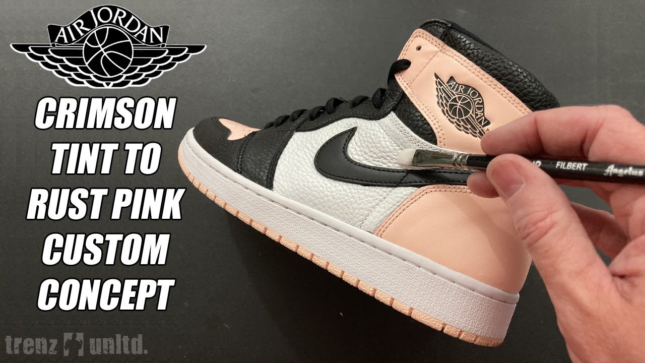 JORDAN 1 CRIMSON TINT TO RUST PINK CUSTOM CONCEPT (CUSTOM SHOES) BY: DRO  ARTWORKS 