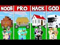 Minecraft Battle: FAMILY HOUSE ON WHEELS BUILD CHALLENGE - NOOB vs PRO vs HACKER vs GOD / Animation
