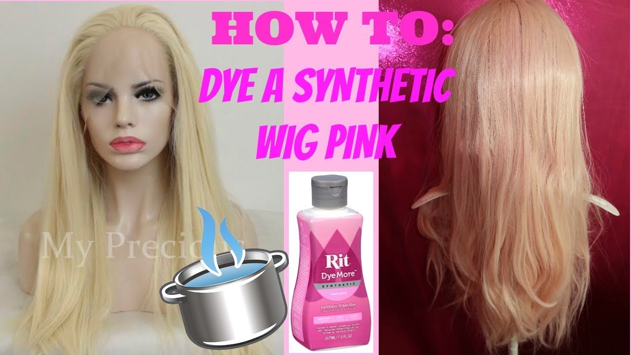 How To Dye A Synthetic Wig Pink Water Color Method, Rit Dye Synthetic Hair, SeNyabella