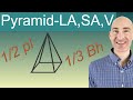 Understanding Pyramids: Lateral Area, Surface Area, and Volume