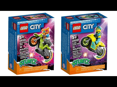 LEGO City Stuntz Bikes January 2023 - LEGO 60356 & LEGO 60358 - LEGO Speed Build Review