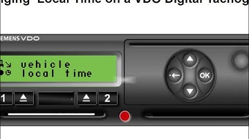 How to change the time on a Siemens VDO Digital Tachograph