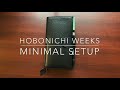 Minimal 2021 Hobonichi Weeks Setup