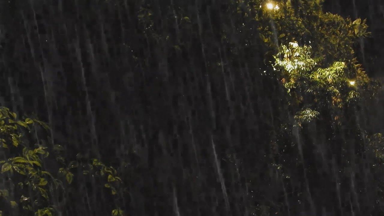 Sonido de lluvia fuerte y truenos para dormir Profundamente y Relajar ...
