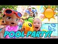 BABY ALIVE has FUN in the SUN! POOL PARTY! The Lily and Mommy Show. The TOYTASTIC Sisters.
