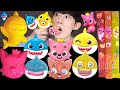 ASMR ICE CREAM BABY SHARK JELLY RECIPE PARTY 직접 만든 아기상어 핑크퐁 젤리 먹방 DESSERTS MUKBANG EATING SOUNDS