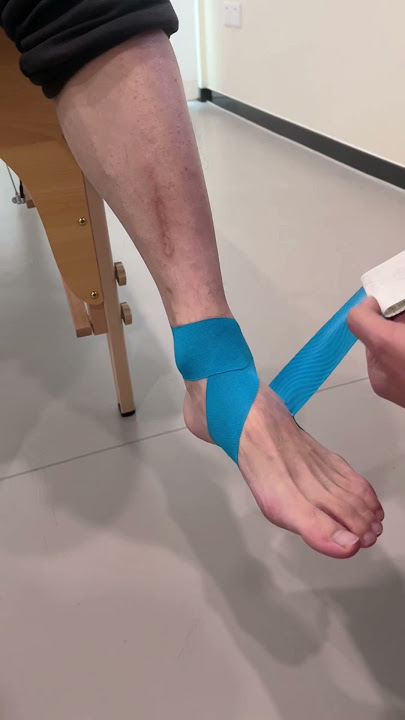 Learn how to use kinesiology tape to relieve pain associated with an ankle sprain.#kinesiologytape