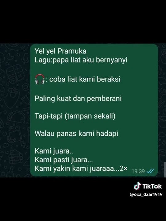 Yel Yel Pramuka Lagu: Papa Liat Aku Bernyanyi #Yel Yel #pramuka