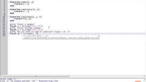 39 - Simple Calculator Program in Lua