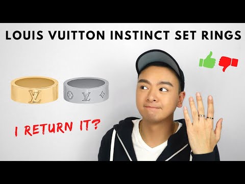Louis Vuitton LV Instinct Set of 2 Rings Gold Metal. Size M