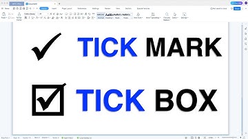 How To Add Tick In WPS Office & Tick a CheckBox
