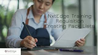 Training - Requisitions - Manage Pack Lists