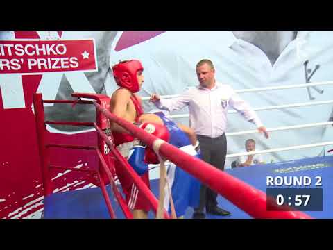BOXING 2017- 08 -18 Semi-finals  52 kg. RED Guja Mekvabishvili GEO VS BLUE Azad DemirhavTUR - RED WP