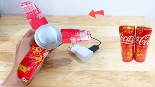 Make a ceiling fan from a soda can. Recycle a soda can into a mini ceiling fan.