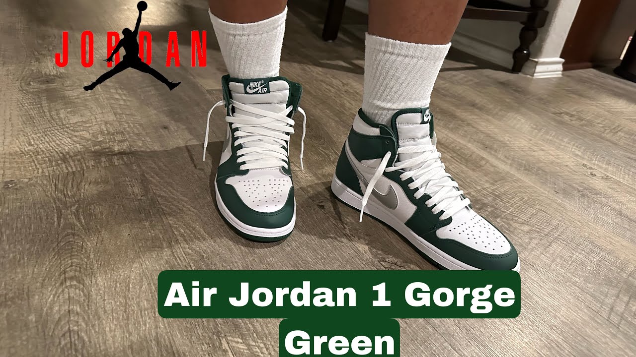 Air Jordan 1 Gorge Green Review & On Feet W Lace Swap - YouTube