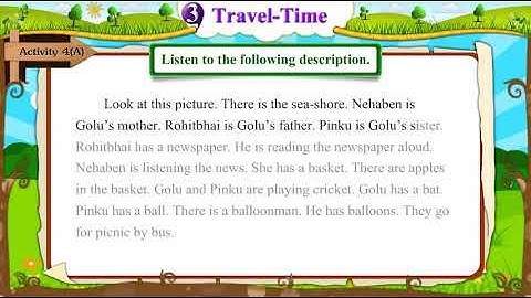 STD 5 English Sem 2 | Unit 3 Activity 4 - A | Animated Text Video