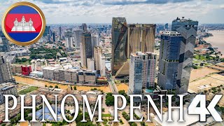 Phnom Penh 4K Aerial View | Stunning Drone Footage of Cambodia's Capital