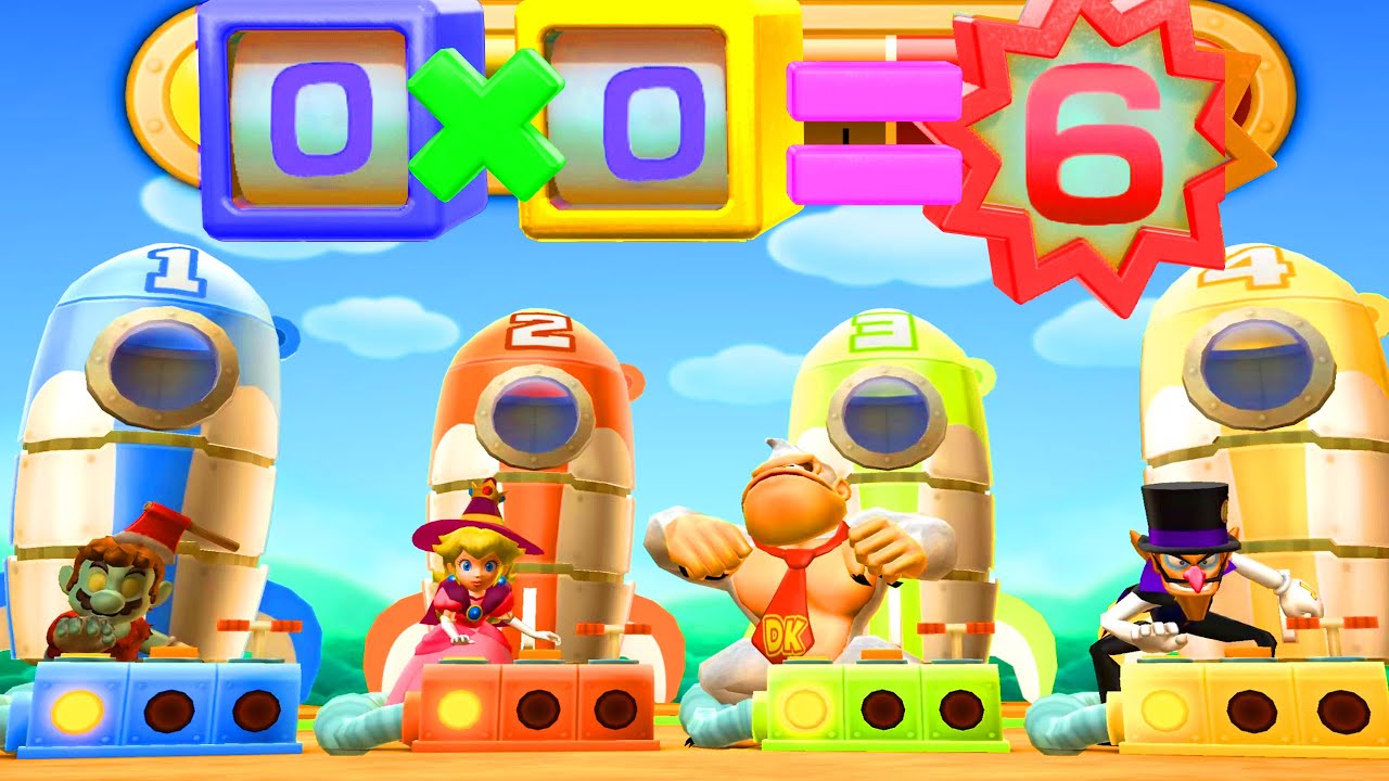 Mario Party 9 Step It Up - Mario vs  Donkey Kong vs Waluigi vs Peach #MarioGame (Master Difficulty)