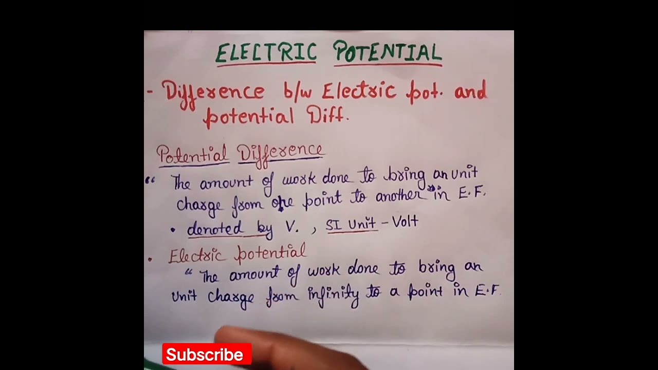 Difference Between Electric Potential And Potential Difference Class Difference Between Electric Potential And Potential Difference Class