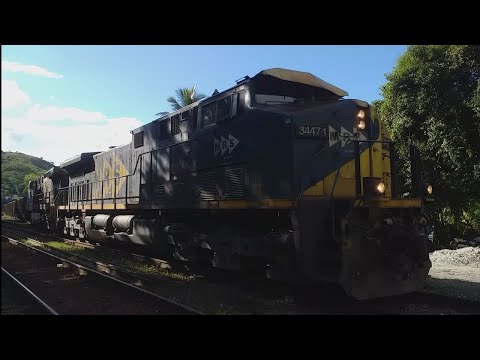 Trem carregado de