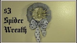 $3 Dollar Tree/Family Dollar Spider Wreath! | Halloween Decor