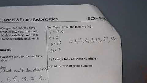 Math 8 - 2.1 - Factors & Prime Factorization - Video B
