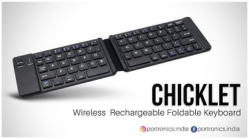 Chicklet:  Wireless  Rechargeable Foldable Keyboard