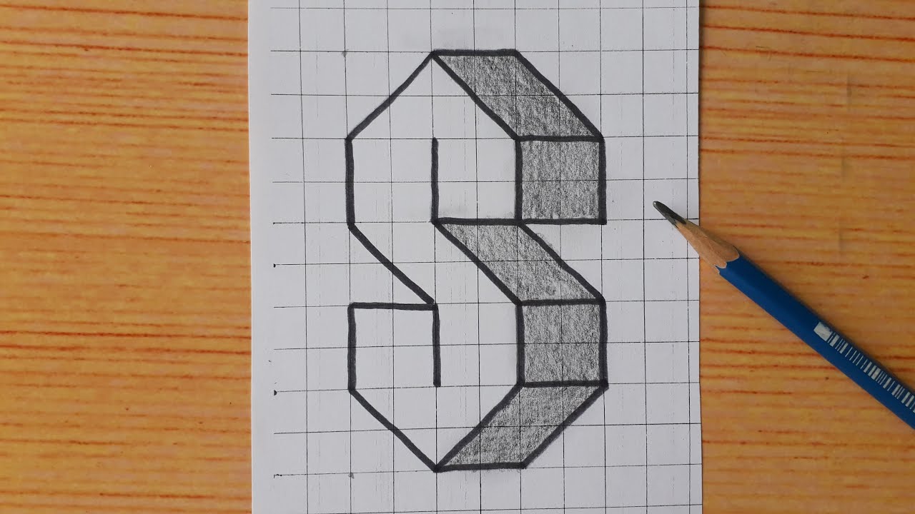 How To Draw 3d Letter S