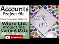 Wipro Ltd. Project file account class 12 current Data 2024-25 | Accounts file on Wipro Ltd. latest|
