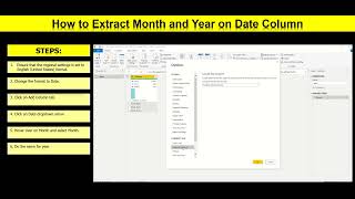 power bi basics | extract month and year from the date column | 2022
