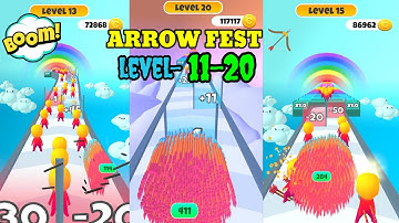 Arrow Fest NOOB vs PRO vs HACKER LEVEL 11-20 (ios/androaid)