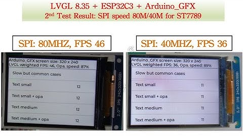 2nd Test ESP32C3+ST7789 SPI speed vs LVGL8.35 FPS test & issues & how to fix｜芸庭樹工作室