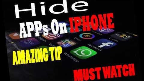 How to Hide iphone apps or iPad (No Jailbreak) Hidden feature of Iphones