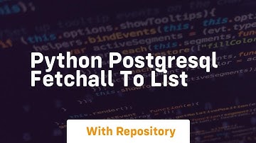 python postgresql fetchall to list