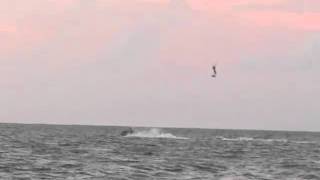 50 second hangtime kitesurfer behind jetski