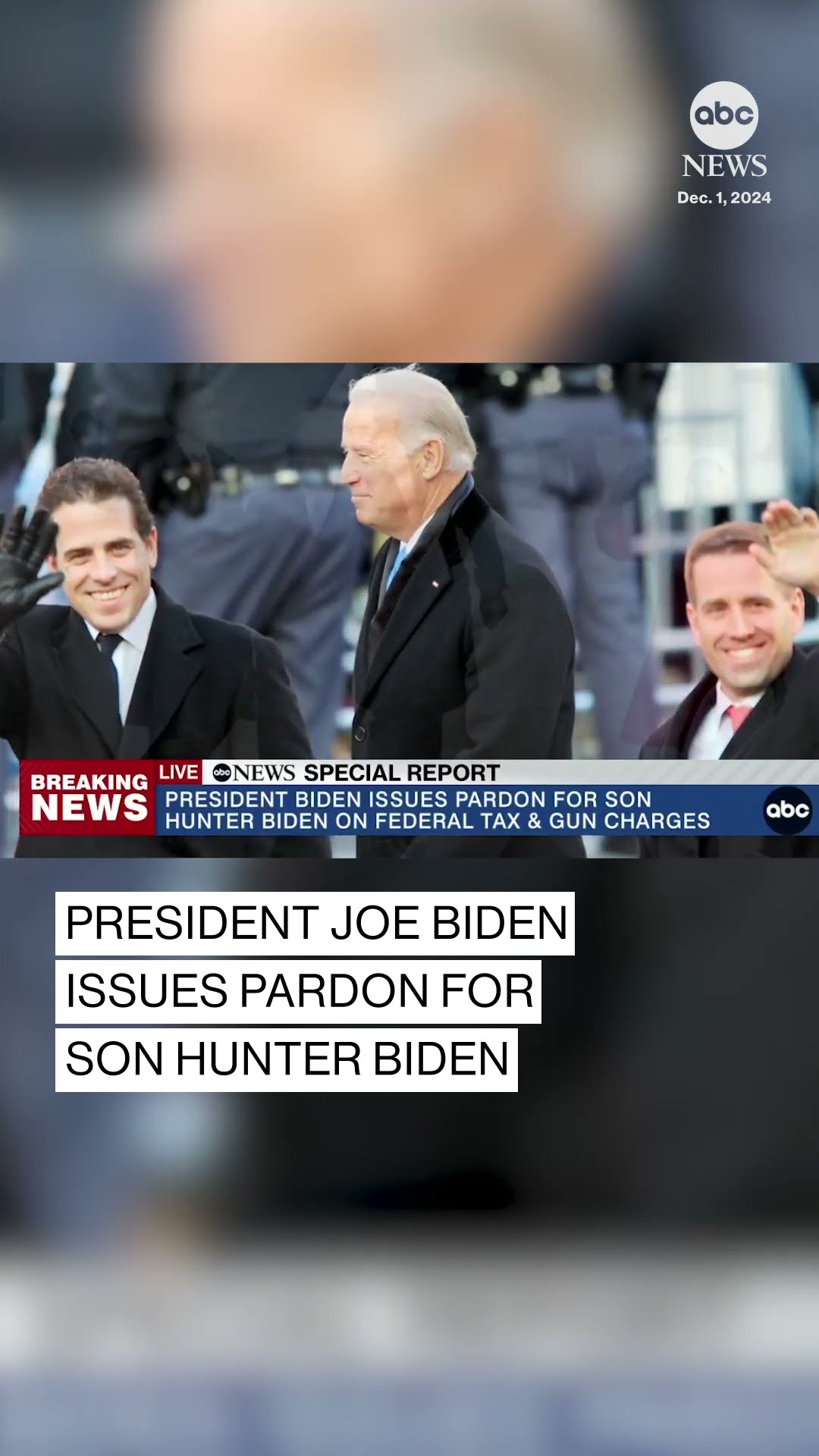 President Biden issues pardon for son Hunter Biden