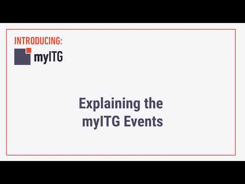 myITG Training - ITG Events