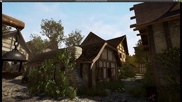 Own Unreal Engine 4 Game Models Showcase (Medieval Village) 60 to 120+ FPS