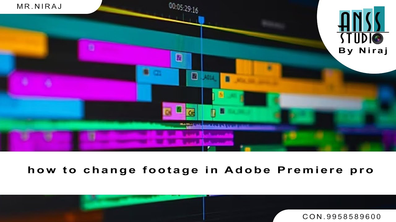 how to change footage in Adobe Premiere pro #ANSS STUDIO_NIRAJ - YouTube