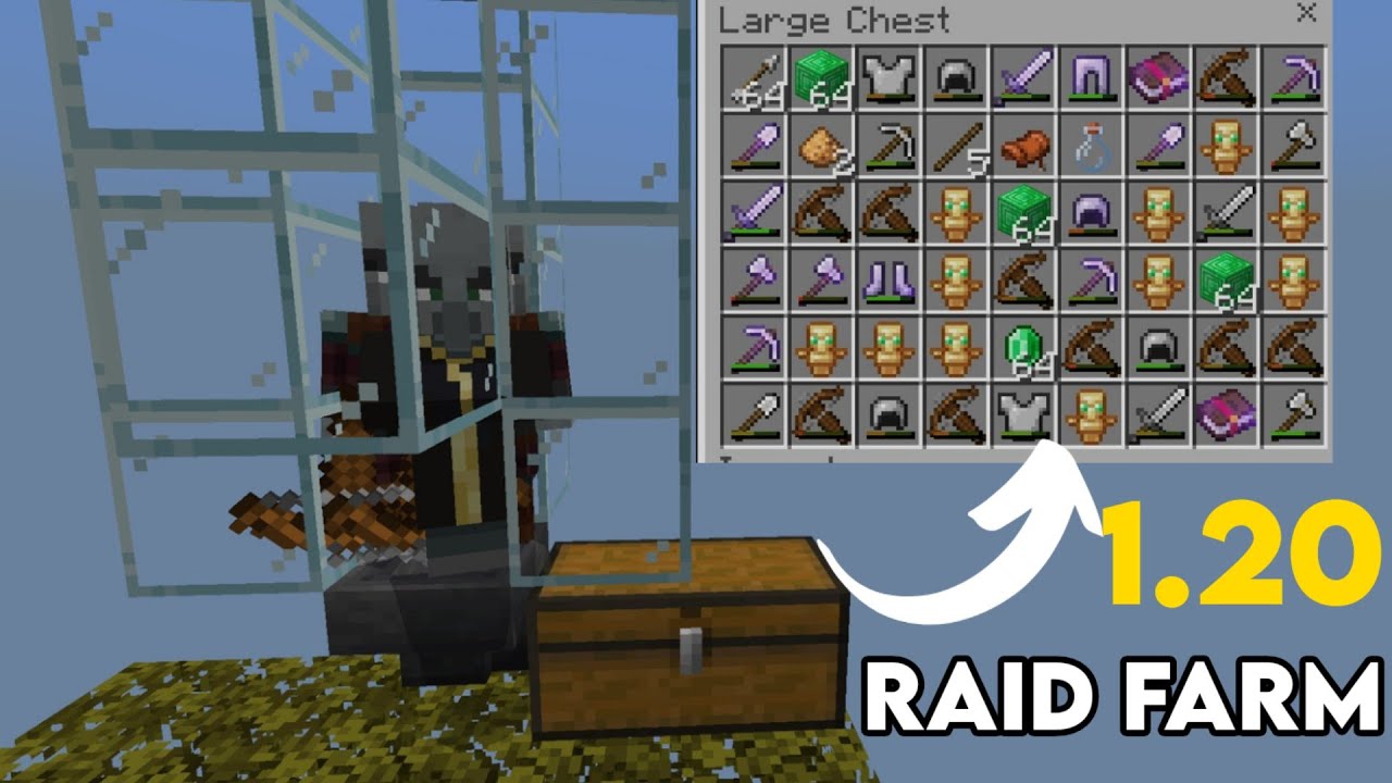 best raid farm in Minecraft mcpe bedrock edition 1.20(Mcpe/ bedrock ...