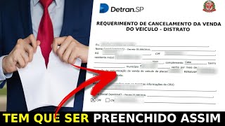 CANCELAMENTO DA COMUNICAÇÃO DE VENDA (REQUERIMENTO) COMO PREENCHER