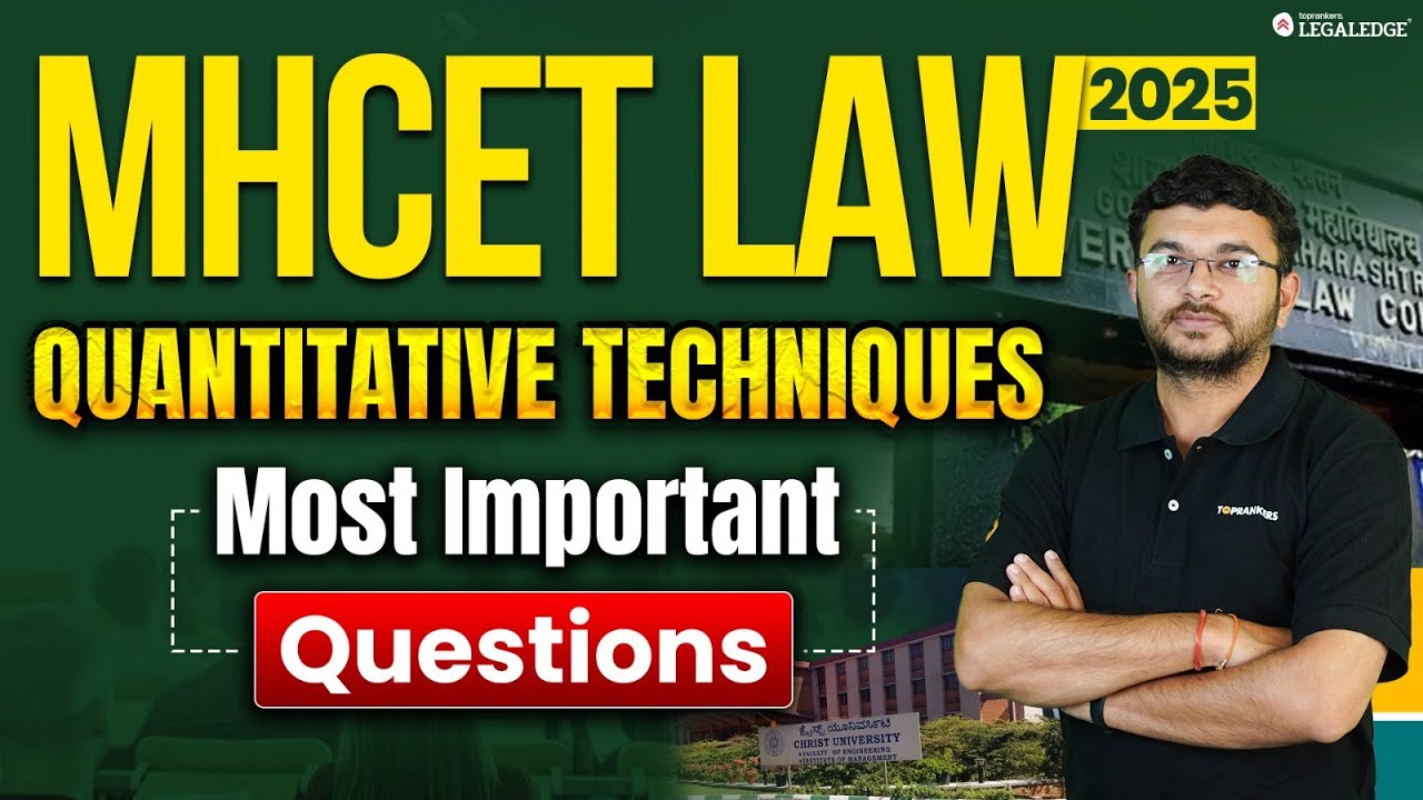 MHCET Law 2025: Important Quantitative Techniques Questions Practice ...