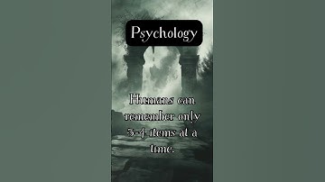 Psychology Facts #2 (Working memory)