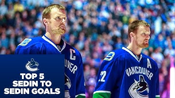 Top 5 Sedin to Sedin Goals